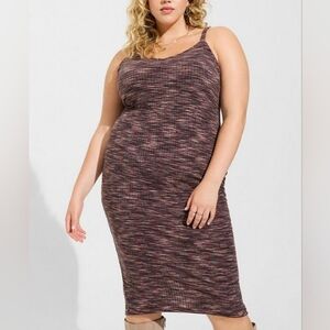 Torrid Space Dye Knit Tank Friends Dress Sz 2X 18/20 Nwt